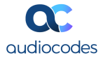 Logo with stylized lowercase "ac" in shades of blue and "audiocodes" written below.