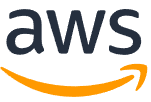 AWS logo featuring the letters "aws" in dark gray and an orange swoosh beneath.