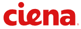Red logo featuring the word "ciena" in lowercase letters.