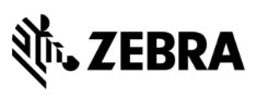 Black and white Zebra logo with a stylized zebra head on the left.