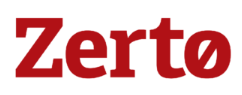 Red text logo reading "Zerto" with a stylized letter "O".