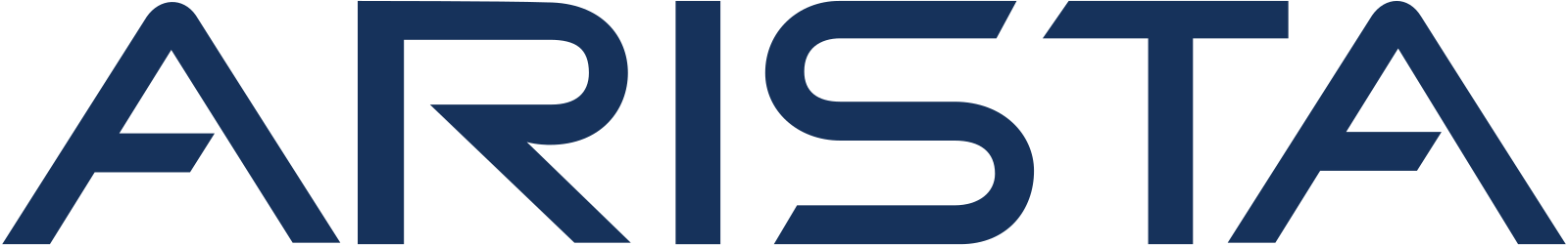 The image shows the ARISTA logo in dark blue, featuring a modern, stylized sans-serif font with wide spacing between the letters.