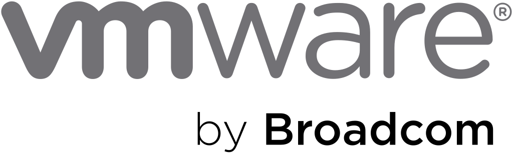 VMware logo in gray lettering with a registered trademark symbol at the top right of the word "Vmware," displayed on a transparent background.