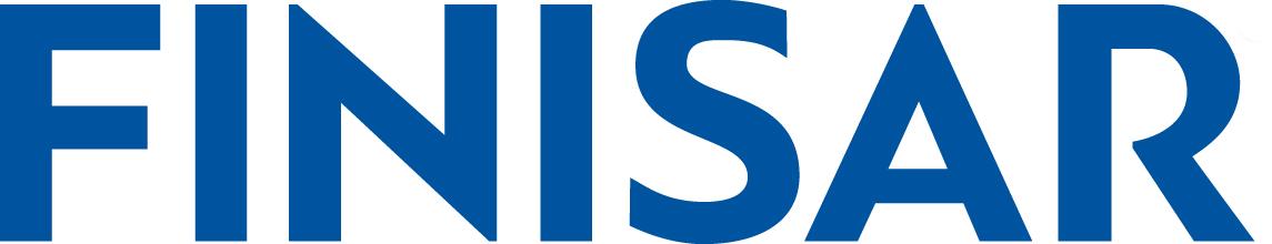 The image shows the word "FINISAR" in bold, blue capital letters on a white background.