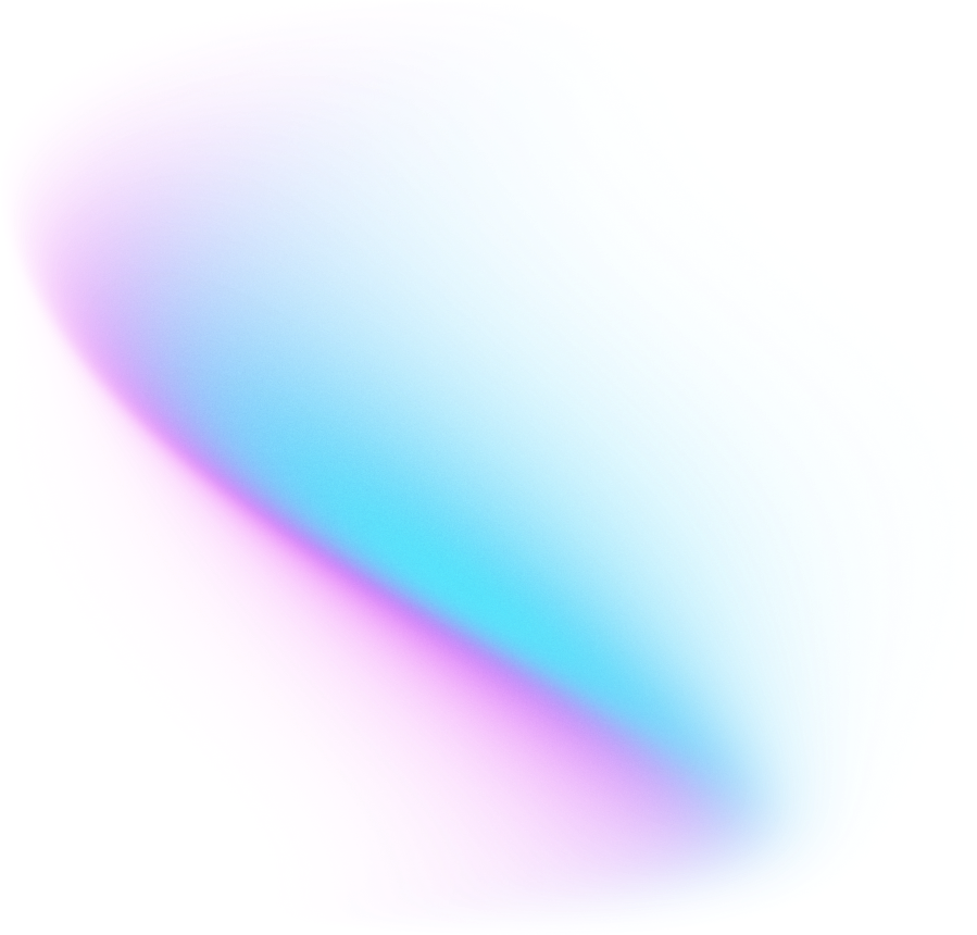A glowing, abstract shape with a gradient blend of blue and pink on a black background, evoking the dynamic connectivity of a Network Service Provider.